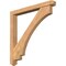 Ekena Millwork Imperial Arts and Crafts Smooth Bracket w/ Offset Brace, Western Red Cedar, 5 1/2"W x 48"D x 48"H BKT0604X48X48IMP03SWR - alternate 1